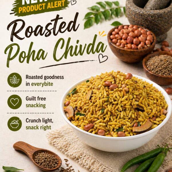 Roasted Poha Chivda (Bhajke Pohe Chivda) - 200gm